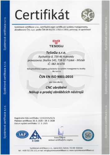 ISO 9001_1233-2025-SC-Q TeSoGu s.r.o._CZ